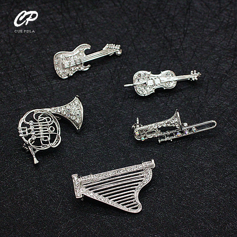 이미지 라인 석 악기 브로치 브로치 남성과 여성 정장  - Musical Instrument Images 리뷰 및 가격