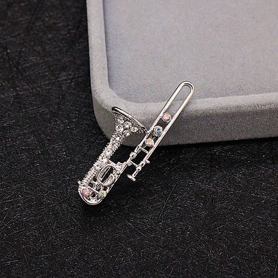 이미지 라인스톤 악기 브로치 브로치 남성과 여성의 정장 - Musical Instrument Images 리뷰 및 가격