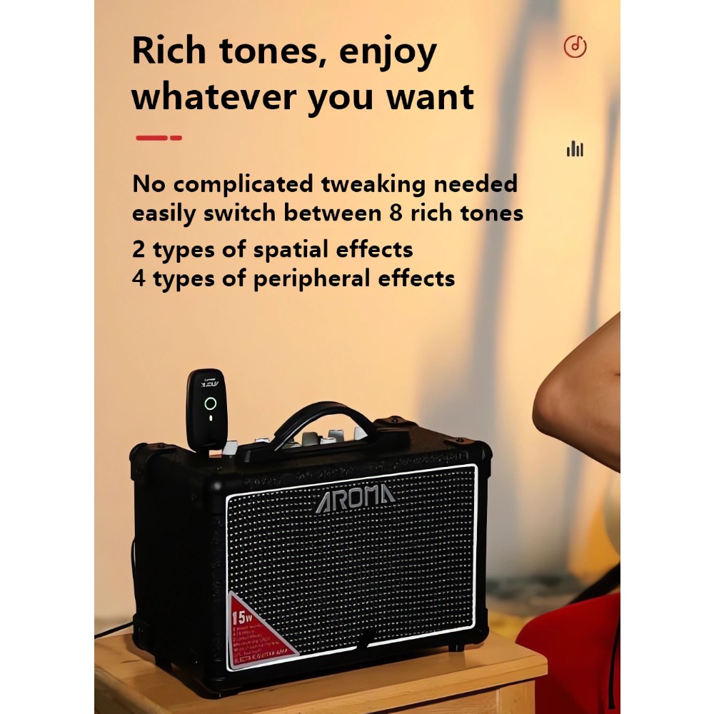 AROMA TM-15S 15W 휴대용 전기 기타 앰프, - Musical Instrument Amplifier 리뷰 및 가격