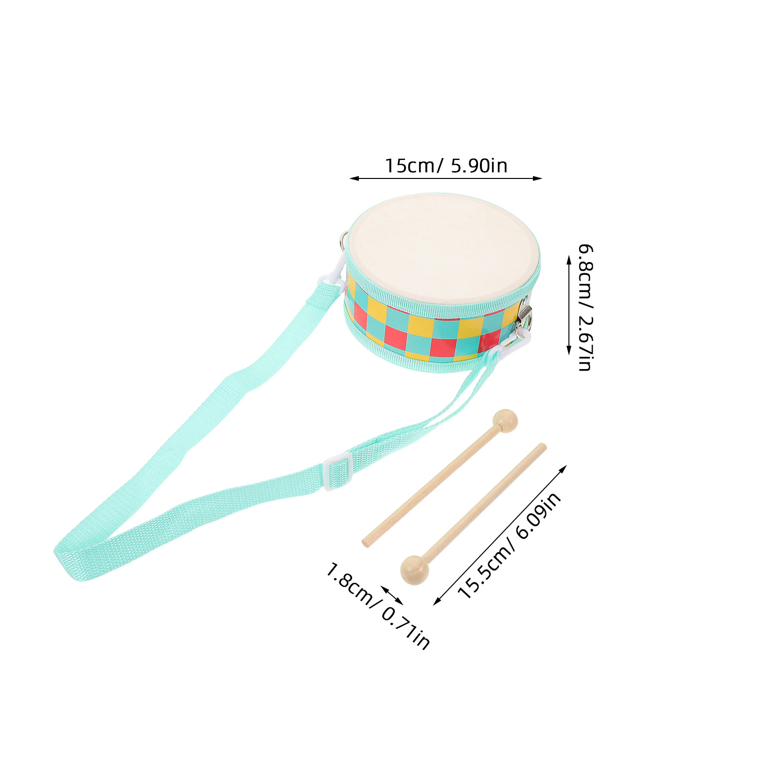양면 어린이용 손북 나무 드럼 조절 가능한 스트랩 타악 - Musical Instrument Kids 리뷰 및 가격