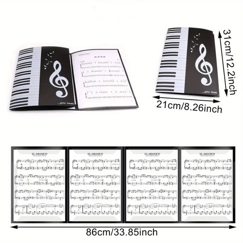 4 페이지 확장 음악 폴더 A4 6 포켓 음악 저장 시 - Musical Instruments List 리뷰 및 가격